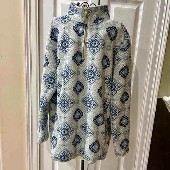 Pacsun Y2K 90’s PULLOVER FLLECE HIPPIE RETRO SZ XL BLUE(IVORY AESTHETIC CORE - Picture 12 of 15